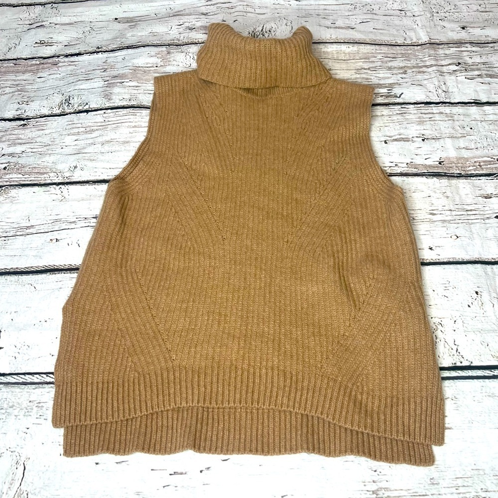 Madewell Wool Sleeveless Turtleneck Sweater Tank Size L - Picture 1 of 6